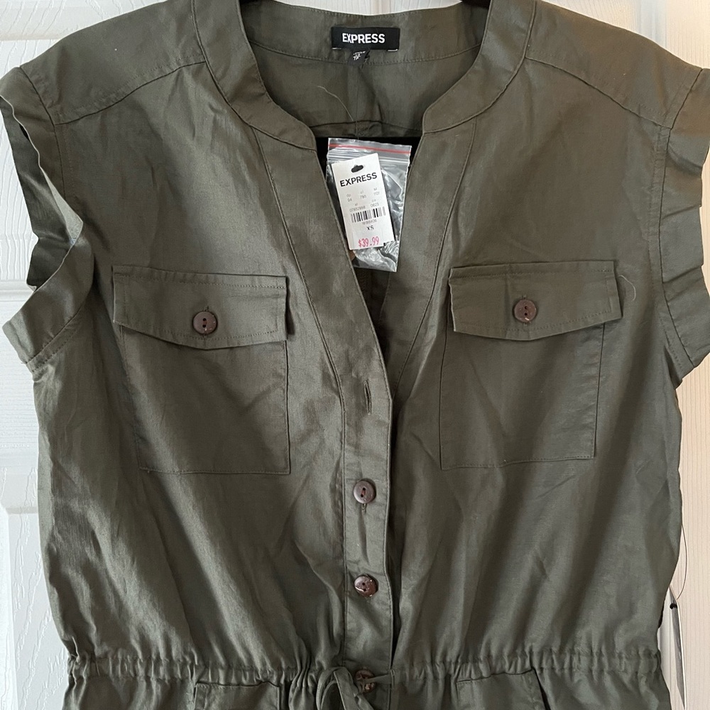 Express olive green jumpsuit